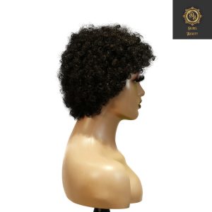 center wig machine made black wig remy hair h023