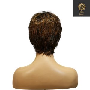 center wig machine made black wig remy hair tc066