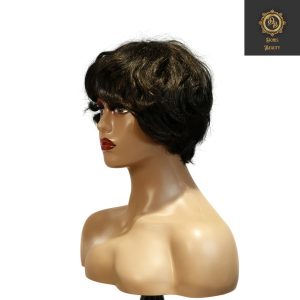 center wig machine made black wig remy hair tc16