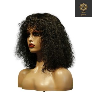 center wig machine made black wig remy hair tc047
