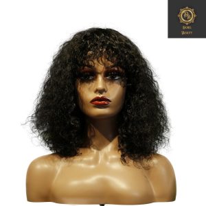 center wig machine made black wig remy hair tc047