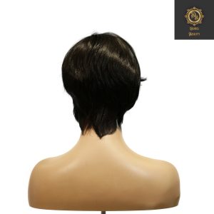 center wig machine made black wig remy hair h081