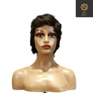 center wig machine made black wig remy hair h001