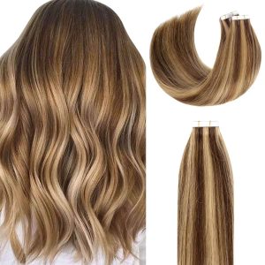 center wig asian raw hair tape in hair extensions