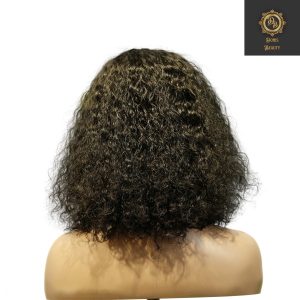 center wig machine made black wig remy hair tc047