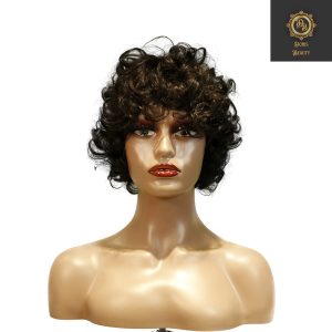 center wig machine made black wig remy hair tc002