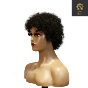 center wig machine made black wig remy hair h023