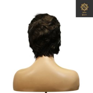 center wig machine made black wig remy hair h001