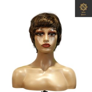 center wig machine made black wig remy hair tc066