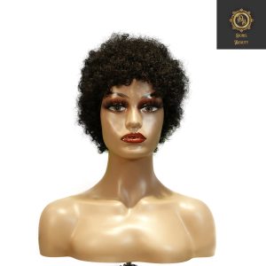 center wig machine made black wig remy hair h023
