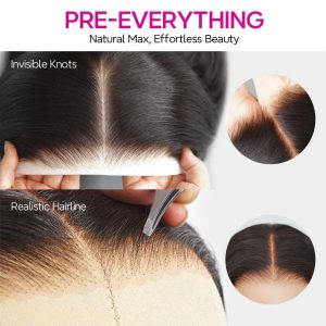 center wig natural black remy hair 5x5 lace closure straight bob human hair wig