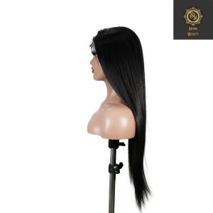 center wig natural black remy hair 6x7 lace closure straight human hair wig