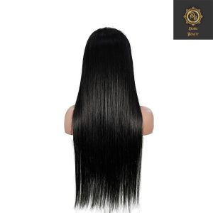 center wig natural black remy hair 6x7 lace closure straight human hair wig