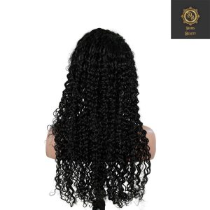 center wig natural black remy hair 6x7 lace closure deep wave human hair wig