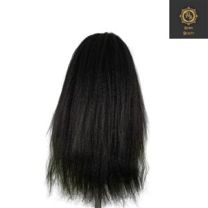center wig natural black remy hair 6x7 lace closure yaki straight human hair wig