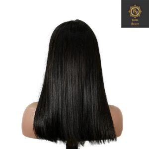 center wig natural black asian raw hair 2x6 hd lace closure straight bob human hair wig