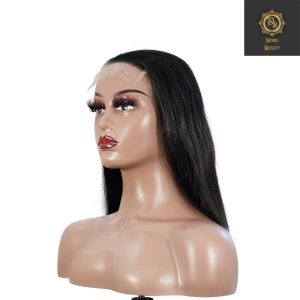 center wig natural black asian raw hair 5x5 hd lace closure straight bob human hair wig