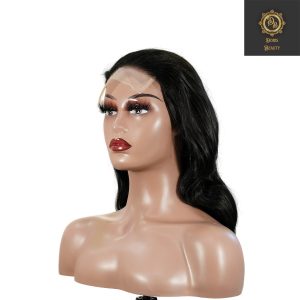 center wig natural black remy hair 5x5 lace closure body wave human hair wig