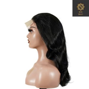 center wig natural black remy hair 5x5 lace closure body wave human hair wig