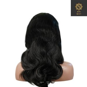 center wig natural black remy hair 5x5 lace closure body wave human hair wig