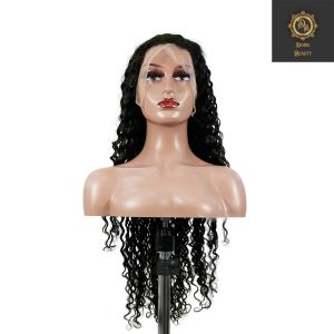 center wig 13x4 deep wave lace front wig natural black remy hair