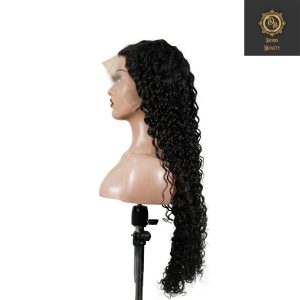center wig 13x4 deep wave lace front wig natural black remy hair
