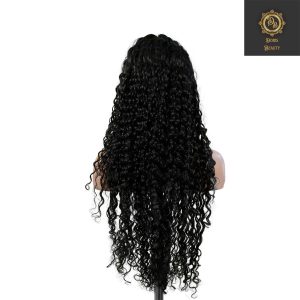 center wig 13x4 deep wave lace front wig natural black remy hair