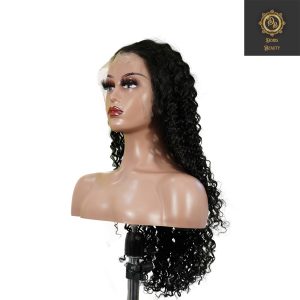 center wig natural black asian raw hair 13x6 hd lace front wig deep wave human hair wig