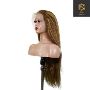 center wig 13x4 straight lace front wig m4&27 highlight remy hair 26 inch