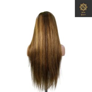 center wig 13x4 straight lace front wig m4&27 highlight remy hair 26 inch