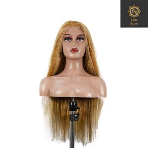 center wig 13x4 straight lace front wig 8&27 honey blonde highlight 26 inch remy hair