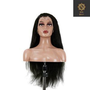 center wig 13x4 yaki straight lace front wig black remy hair