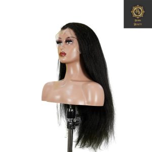 center wig 13x4 yaki straight lace front wig black remy hair