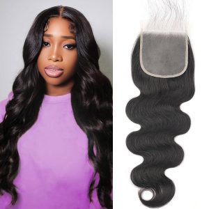 center wig remy hair 4x4 body wave closure