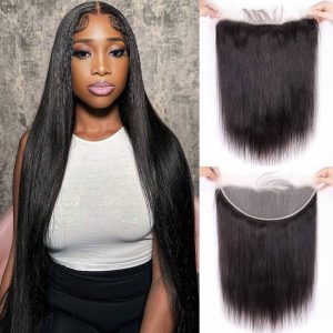 center wig remy hair 13x4 straight hd frontal