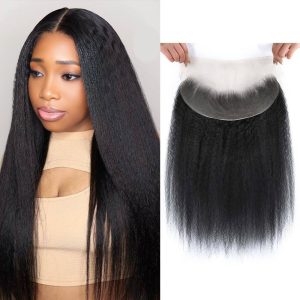 center wig remy hair 13x4 yaki straight frontal