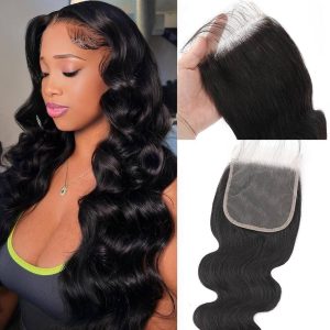 center wig remy hair 5x5 body wave closure